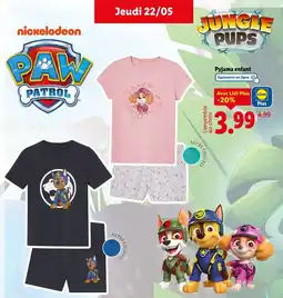 Lidl Pyjama enfant offre