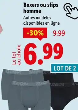 Lidl Boxers ou slips homme offre