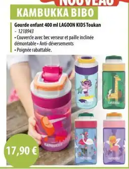 Cuisine Plaisir KAMBUKKA BIBO Gourde enfant lagoon kids toukan offre