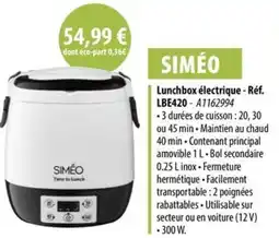 Cuisine Plaisir SIMÉO Lunchbox électrique offre