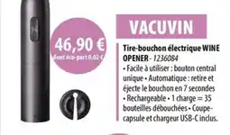 Cuisine Plaisir VACUVIN Tire-bouchon électrique wine opener - offre