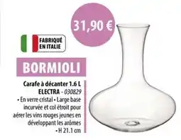 Cuisine Plaisir BORMIOLI Carafe à décanter electra offre