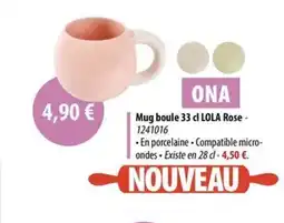 Cuisine Plaisir ONA Mug boule lola rose offre