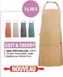 Cuisine Plaisir COSY & TRENDY Tablier stoff amber gold offre