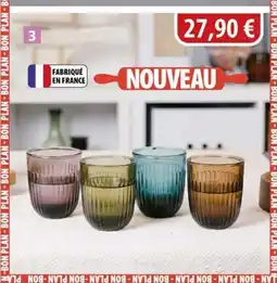 Cuisine Plaisir Coffret 4 gobelets OUESSANT Couleurs offre