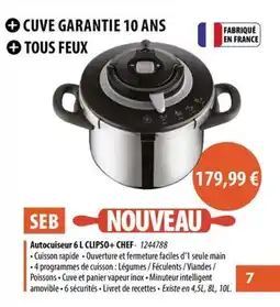 Cuisine Plaisir SEB Autocuiseur clipso+chef offre