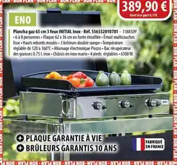 Cuisine Plaisir ENO Plancha gaz 65 cm 3 feux initial inox - réf. 556532010701 offre