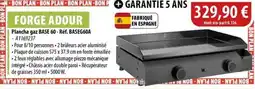 Cuisine Plaisir FORGE ADOUR Plancha gaz BASE 60 - Réf. BASEG60A offre