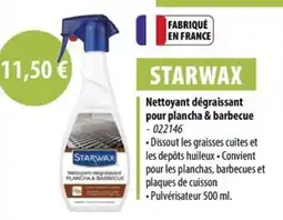 Cuisine Plaisir STARWAX Nettoyant dégraissant pour plancha & barbecue offre