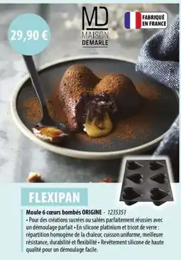 Cuisine Plaisir FLEXIPAN Moule 6 cœurs bombés origine offre