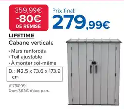 Costco LIFETIME Cabane verticale offre
