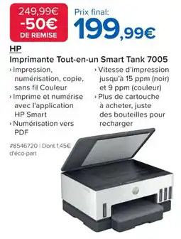 Costco HP Imprimante Tout-en-un Smart Tank 7005 offre