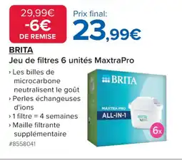 Costco BRITA Jeu de filtres 6 unités MaxtraPro offre
