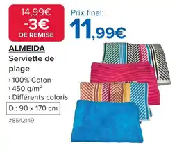 Costco ALMEIDA Serviette de plage offre