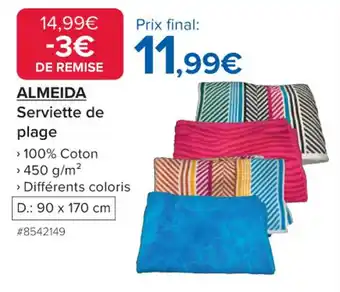 Costco ALMEIDA Serviette de plage offre