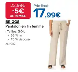 Costco BRIGGS Pantalon en lin femme offre
