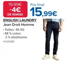 Costco ENGLISH LAUNDRY Jean Droit Homme offre