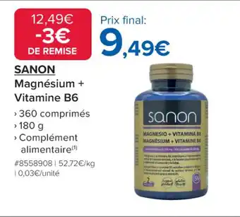 Costco SANON Magnésium + Vitamine B6 offre