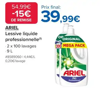 Costco ARIEL Lessive liquide professionnelle offre