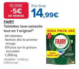 Costco FAIRY Tablettes lave-vaisselle tout en 1 original offre