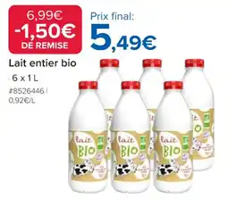 Costco Lait entier bio offre