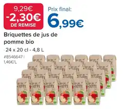 Costco Briquettes de jus de pomme bio offre