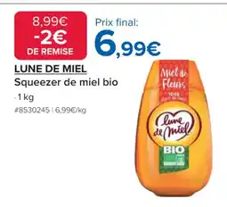 Costco LUNE DE MIEL Squeezer de miel bio offre