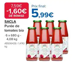 Costco SACLA Purée de tomates bio offre