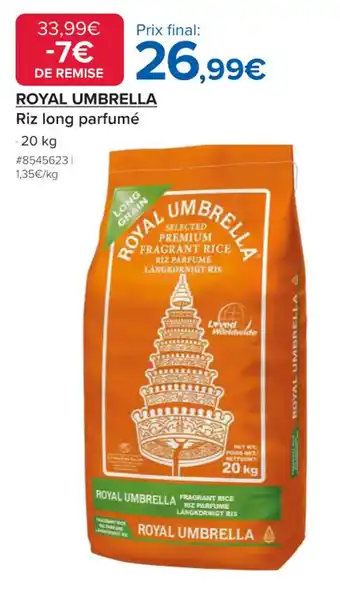 Costco ROYAL UMBRELLA Riz long parfumé offre