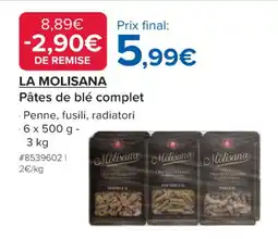 Costco LA MOLISANA Pâtes de blé complet offre
