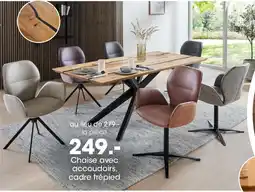 Möbel Martin VALMONDO Chaise avec accoudoirs, cadre trépied offre