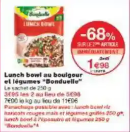 Monoprix Lunch bowl au boulgour et légumes bonduelle offre