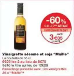 Monoprix Vinaigrette sésame et soja maille offre