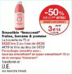 Monoprix Smoothie innocent fraise banane & pomme offre