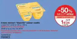 Monoprix Créme dessert danette saveur vanille offre