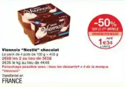 Monoprix Viennois nestlé chocolat offre