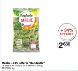 Monoprix Mâche +34% offerts bonduelle offre