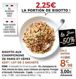 Thiriet Risotto aux champignons de paris et cepes offre