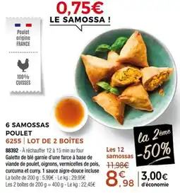 Thiriet 6 samossas poulet offre