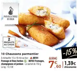 Thiriet 10 chaussons parmentier offre
