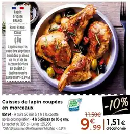 Thiriet Cuisses de lapin coupées en morceaux offre