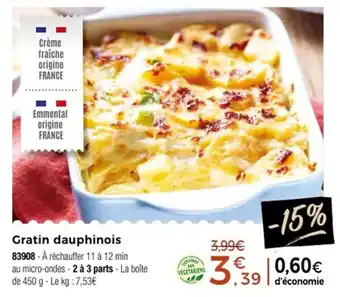 Thiriet Gratin dauphinois offre