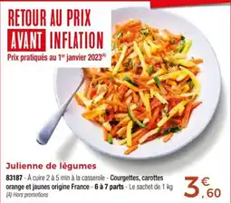 Thiriet Julienne de légumes offre