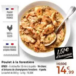 Thiriet Poulet à la forestière offre