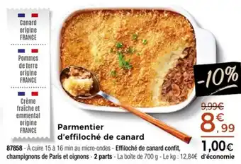 Thiriet Parmentier d'effiloché de canard offre