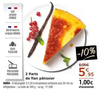 Thiriet 2 parts de flan pâtissier offre