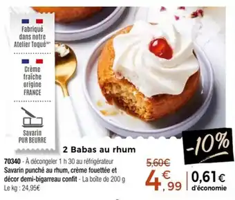 Thiriet 2 babas au rhum offre