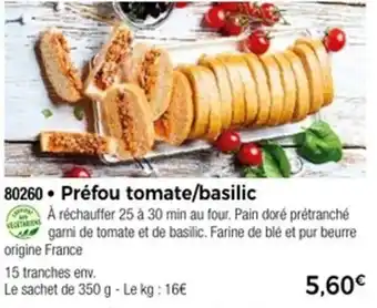 Thiriet Préfou tomate basilic offre