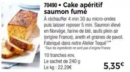 Thiriet Cake apéritif saumon fumé offre