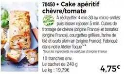 Thiriet Cake apéritif chèvre tomate offre